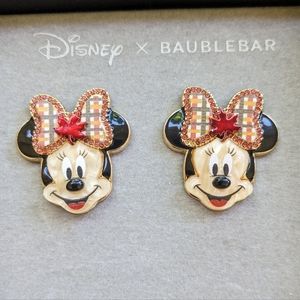 BaubleBar x Disney Minnie Mouse Autumn Leaves Earrings New